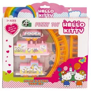 قطار اسباب بازی فانتزی طرح هلو کیتی باتری خور جعبه ای