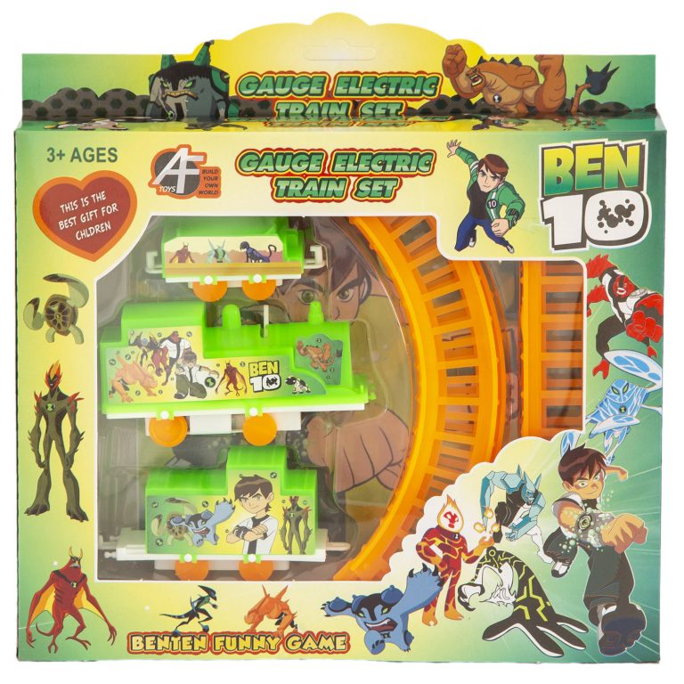 Battery Powered Toy Train Set With Track In Packaging Box