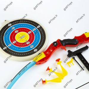 close up view of archery Bow toy And Arrow Set