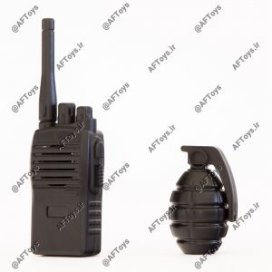 walkie talkie and a hand grenade