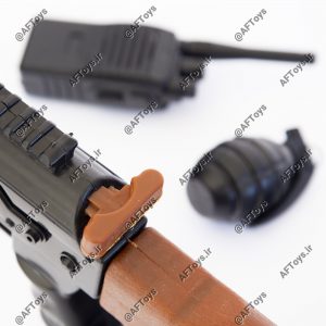 close up shot of AK-47 Kalashnikov toy gun set