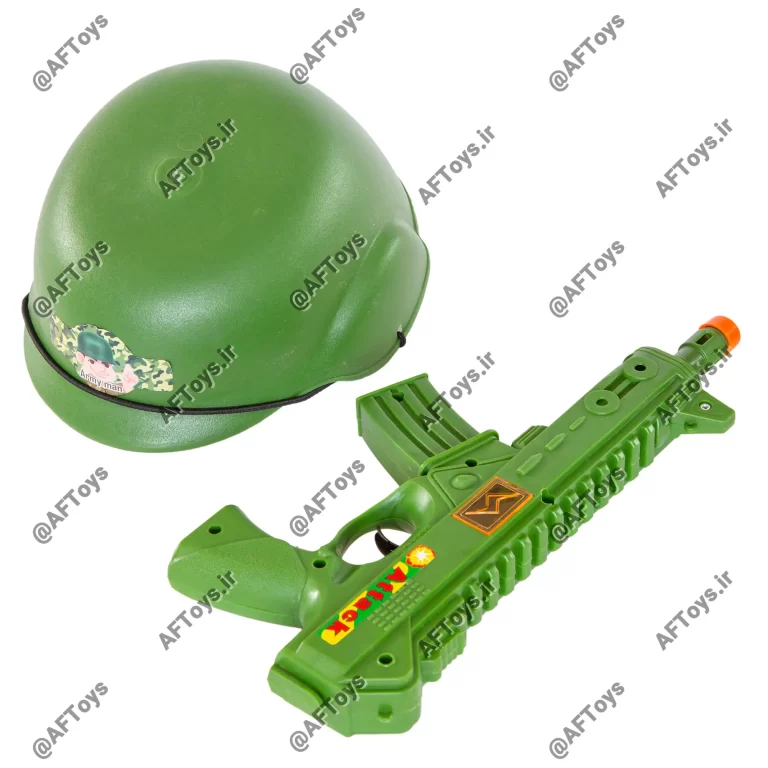 Airsoft Toy Machine Gun And Helmet Set