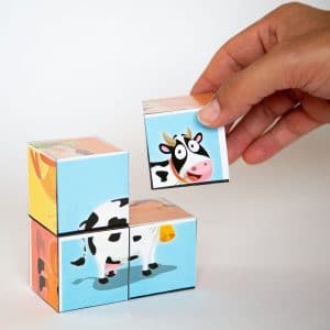 پازل مکعبی با طرح گاو