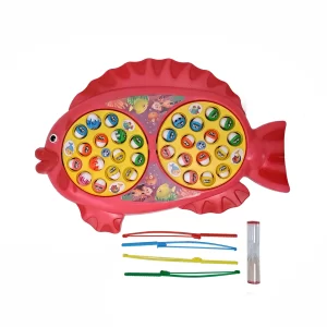 اسباب بازی ماهیگیری دوبل با 4 قلاب و یک ساعت شنی