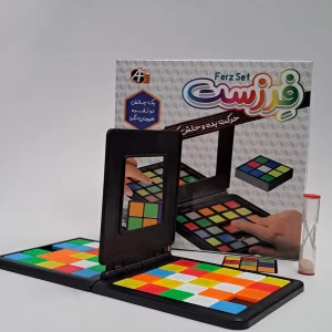 جعبه فرزست و پایه‌ی لوله‌دار با مکعب‌های رنگی